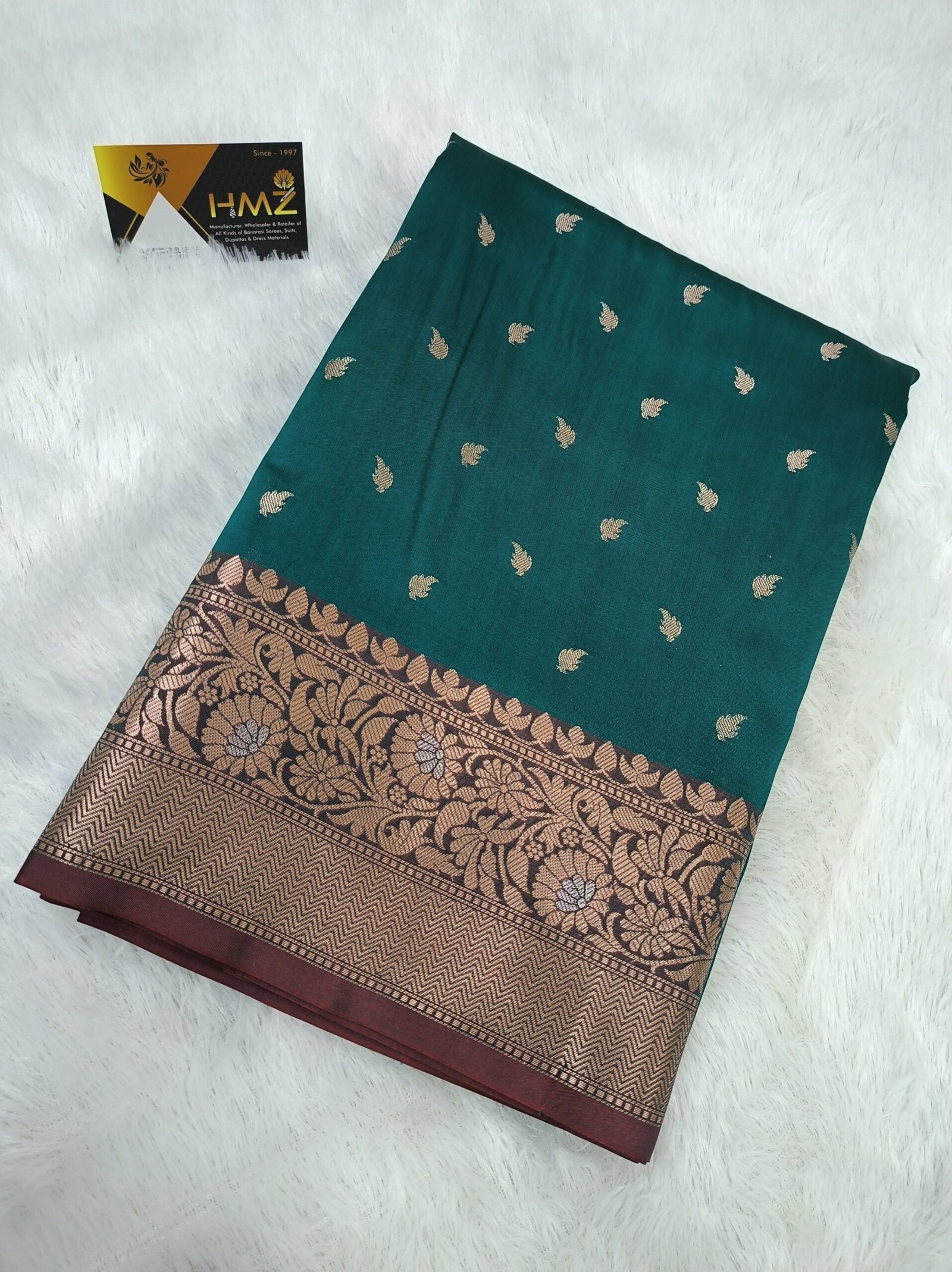Semi Katan Banarasi saree - Image 5